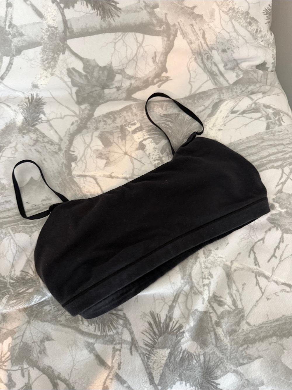 SKIMS Black Seamless Bandeau Bralette